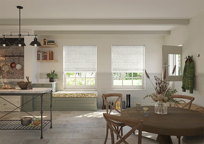 Aviary Velvet, Feather Grey - Motorised Roman Blind - Image 8